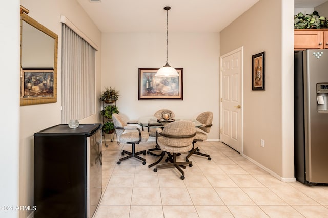 view of tiled dining space