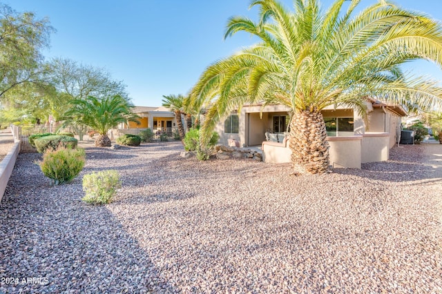 view of front of property featuring central AC