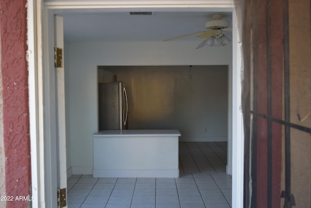 interior space with light tile flooring