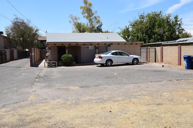 view of single story home