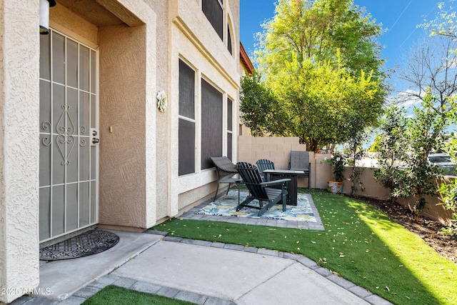 exterior space with a fenced backyard