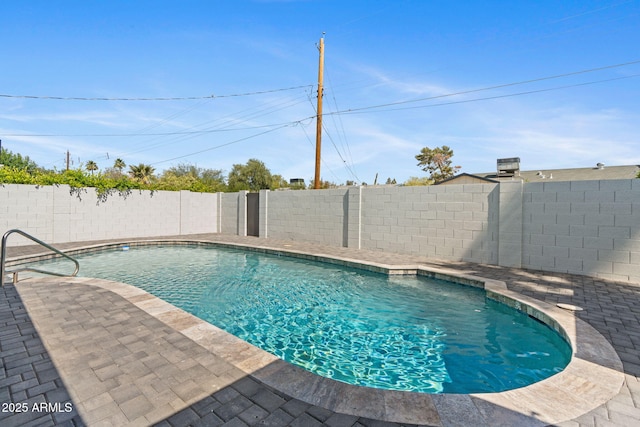 view of pool with a fenced in pool and a fenced backyard