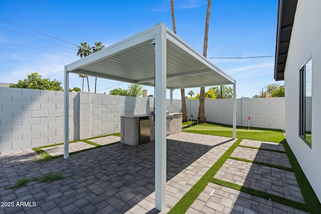 view of patio / terrace with a fenced backyard