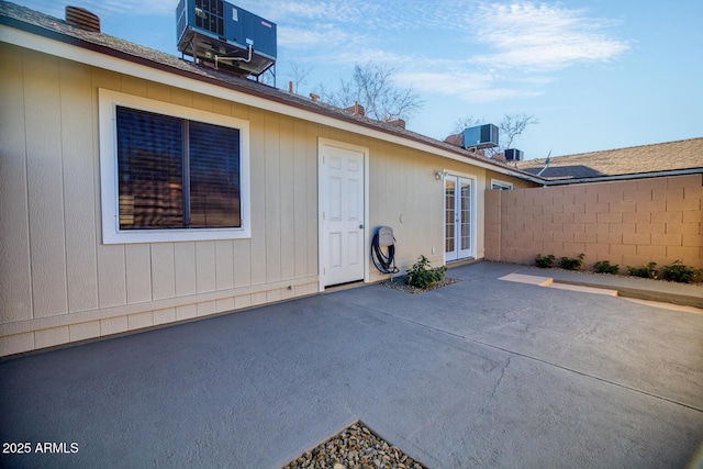 exterior space featuring a patio and french doors