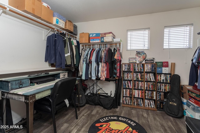 spacious closet featuring wood finished floors