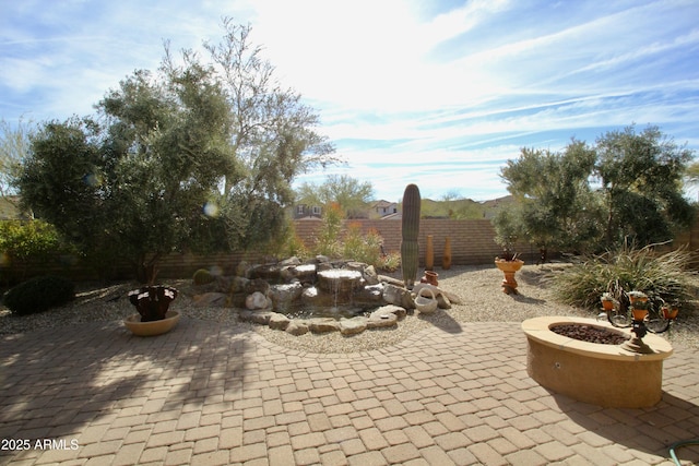 view of patio with fence