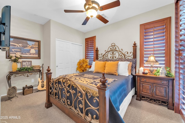 3214 N 138th Dr, Avondale, AZ 85392 - carpeted bedroom with a closet and ceiling fan