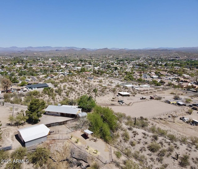 637 Chaparral Rd, Wickenburg, AZ 85390 - bird's eye view with a mountain view and a desert view