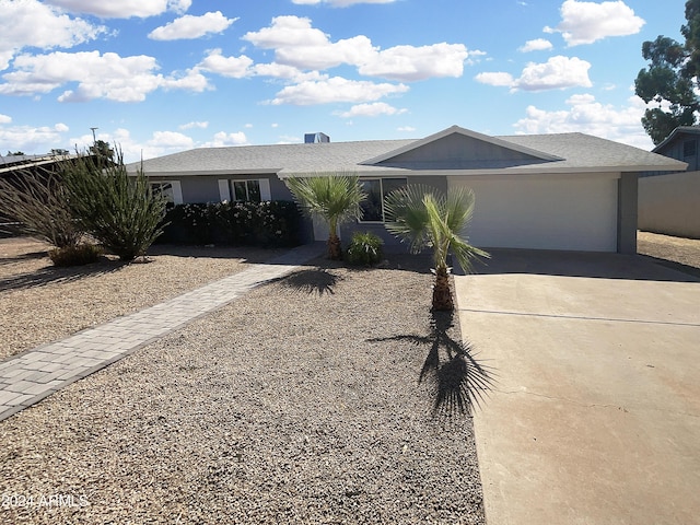 view of front facade with a garage