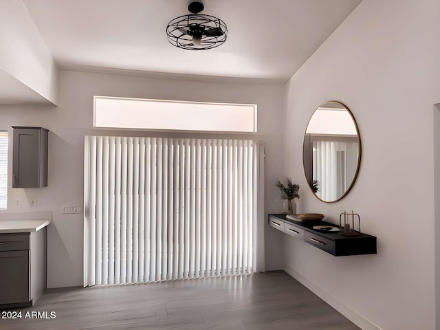 interior space featuring light wood-type flooring