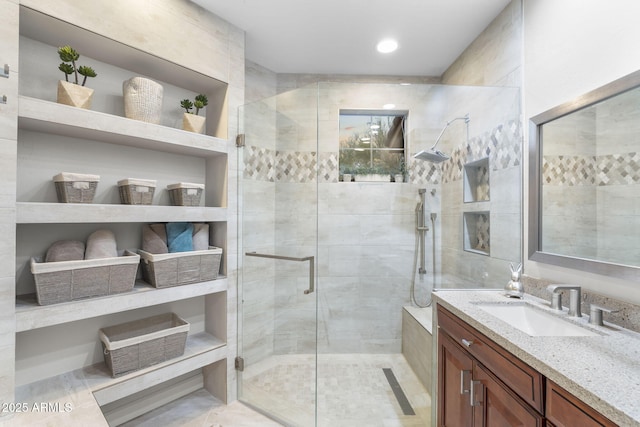 11400 E Helm Dr, Scottsdale, AZ 85255 - full bath featuring a shower stall and vanity