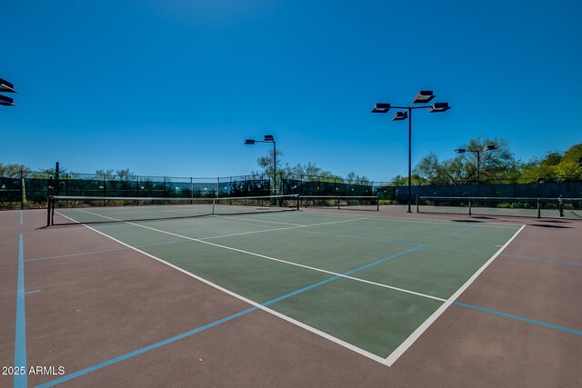 11400 E Helm Dr, Scottsdale, AZ 85255 - view of tennis court featuring community basketball court and fence