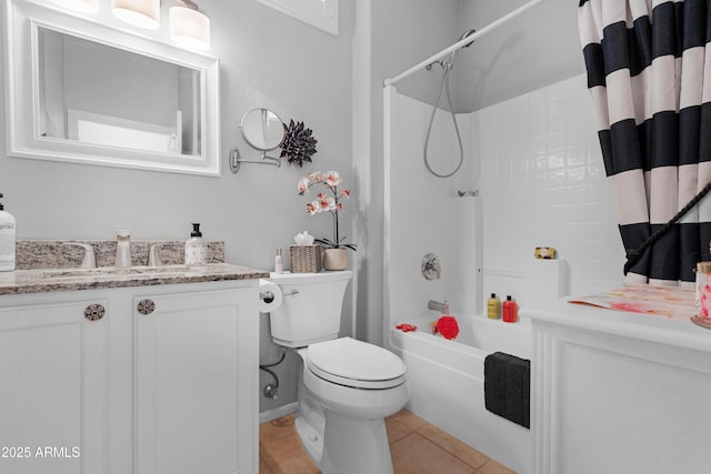 15971 W Indigo Ln, Surprise, AZ 85374 - bathroom with vanity, shower / bath combo, and tile patterned flooring
