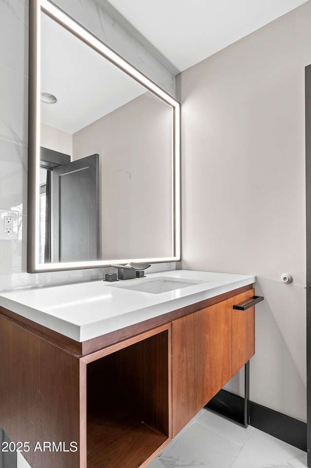 3282 E Palo Verde Dr, Paradise Valley, AZ 85253 - bathroom with vanity and tile patterned flooring