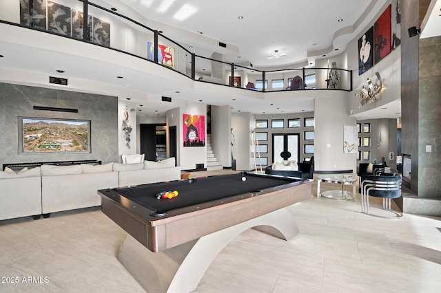 3282 E Palo Verde Dr, Paradise Valley, AZ 85253 - rec room featuring pool table and a towering ceiling