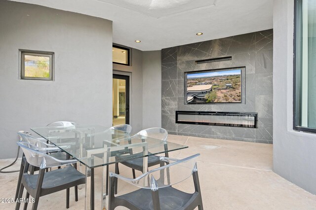3282 E Palo Verde Dr, Paradise Valley, AZ 85253 - dining room featuring a premium fireplace