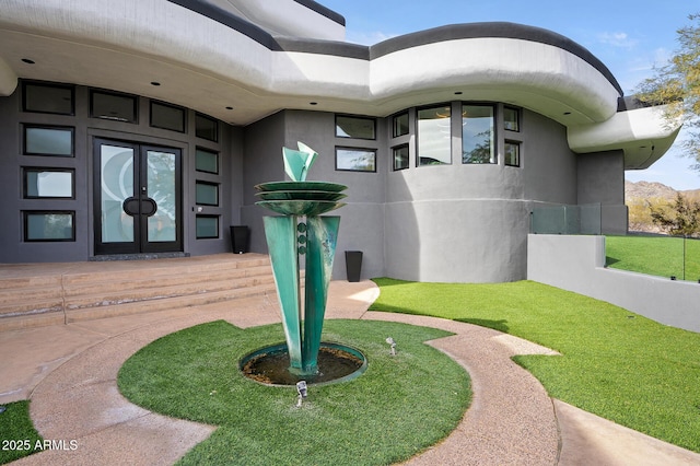 3282 E Palo Verde Dr, Paradise Valley, AZ 85253 - property entrance with french doors
