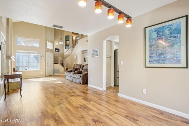 entryway with light hardwood / wood-style flooring