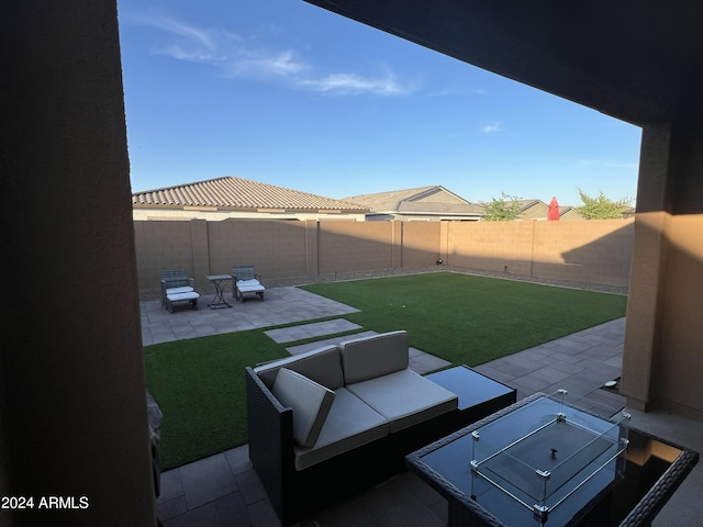 view of patio / terrace with an outdoor hangout area