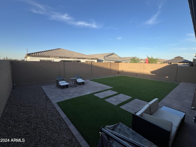 view of yard with a patio