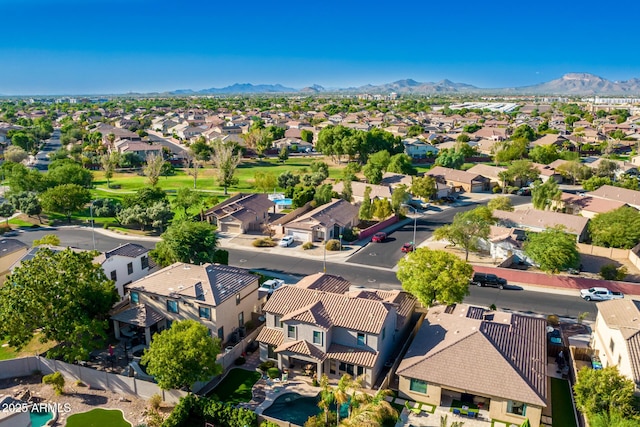 aerial view featuring a mountain view