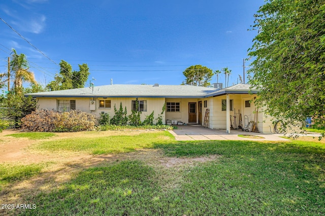 3944 E Oak St, Phoenix, AZ 85008 - rear view of house with a patio area and a lawn