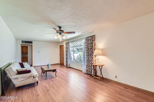 3944 E Oak St, Phoenix, AZ 85008 - sitting room featuring light wood-type flooring and a ceiling fan