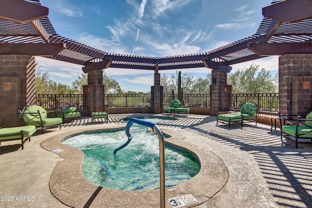 view of pool featuring a patio area