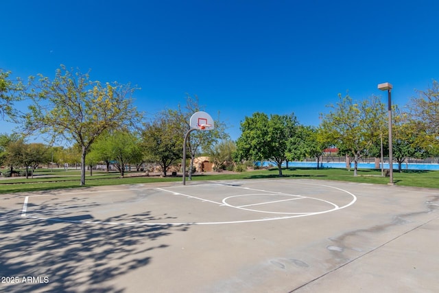 view of basketball court