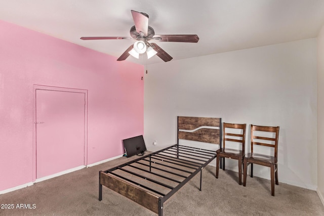 3702 W Sherman St, Phoenix, AZ 85009 - unfurnished bedroom featuring carpet floors, baseboards, and ceiling fan