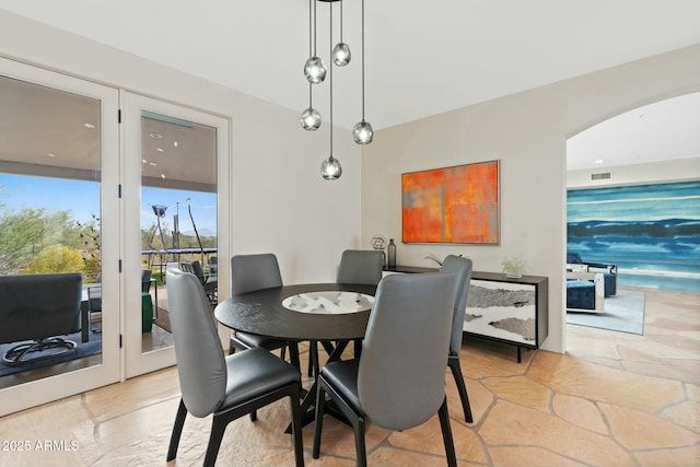 view of dining area