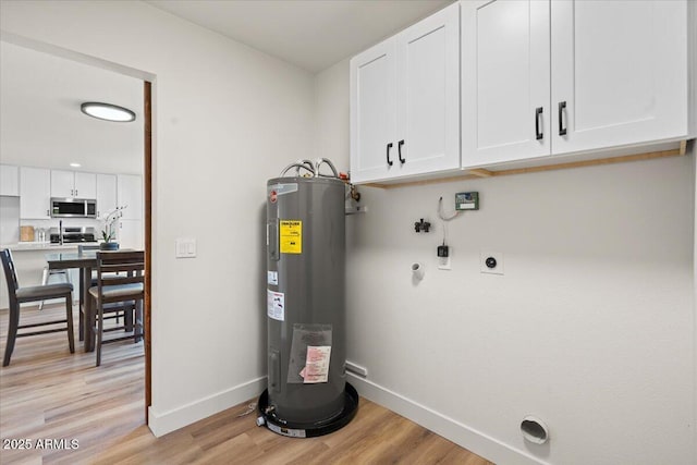 utility room with water heater