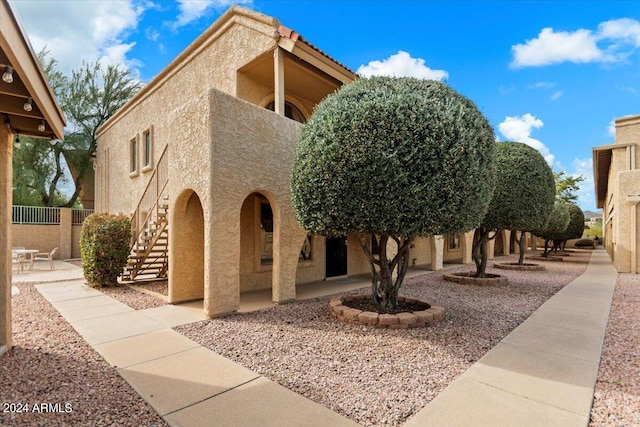 view of community featuring a patio area