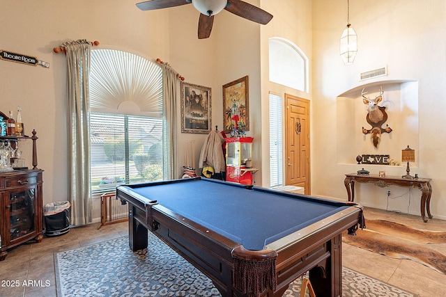 4554 W Detroit St, Chandler, AZ 85226 - playroom with a high ceiling, billiards, and visible vents
