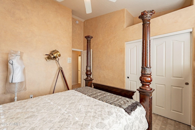4554 W Detroit St, Chandler, AZ 85226 - bedroom featuring ceiling fan and a towering ceiling