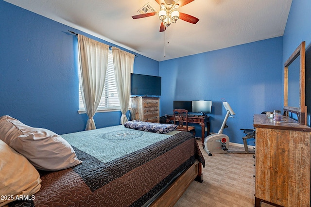 4554 W Detroit St, Chandler, AZ 85226 - bedroom with ceiling fan, carpet flooring, baseboards, and visible vents