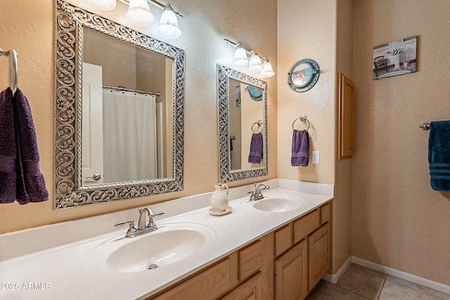 4554 W Detroit St, Chandler, AZ 85226 - full bath featuring tile patterned floors, double vanity, and a sink