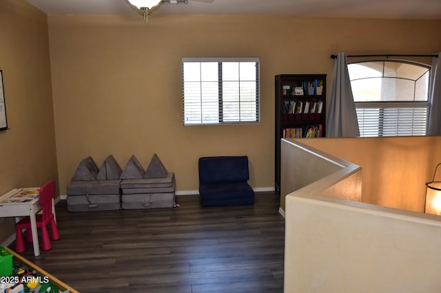 interior space featuring dark hardwood / wood-style floors