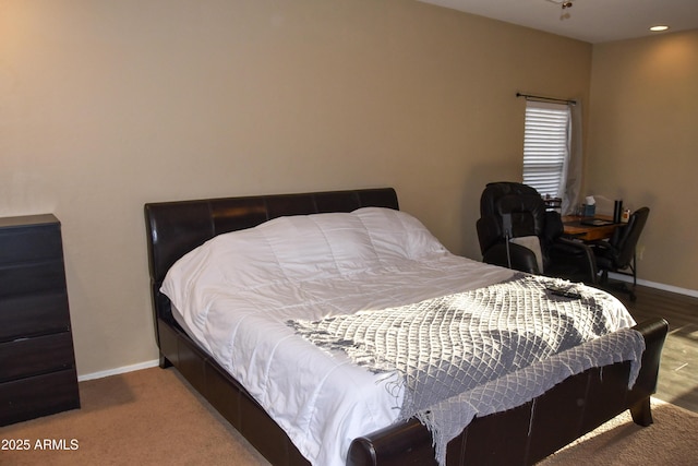 view of carpeted bedroom