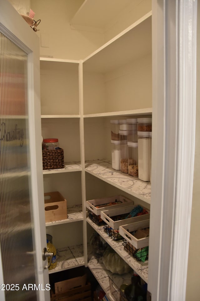 view of pantry