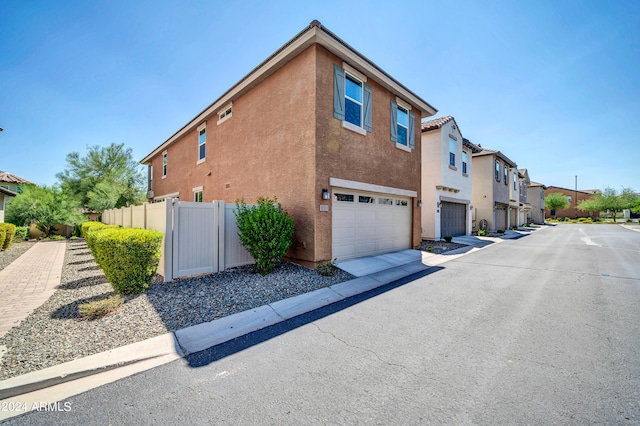 view of home's exterior featuring a garage