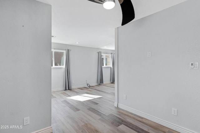 hallway featuring light wood-type flooring