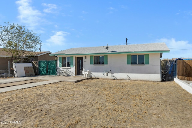 single story home with a patio area