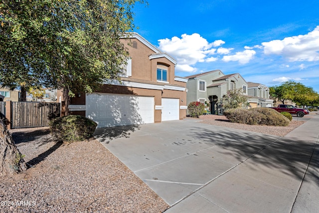 view of front of house featuring a garage