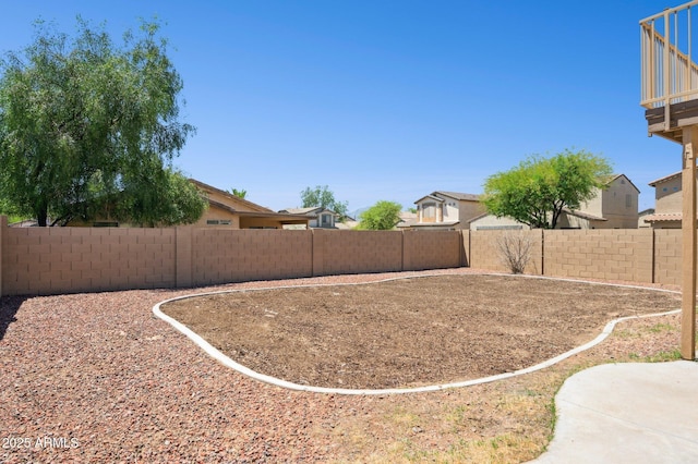 view of fenced backyard