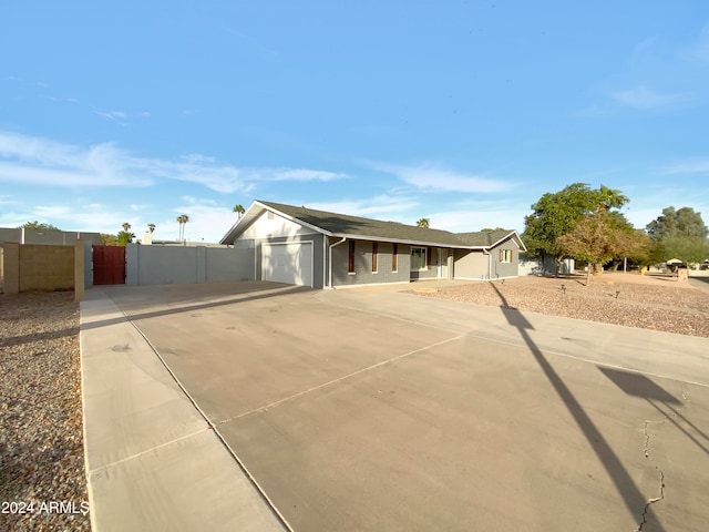 view of front of house featuring a garage