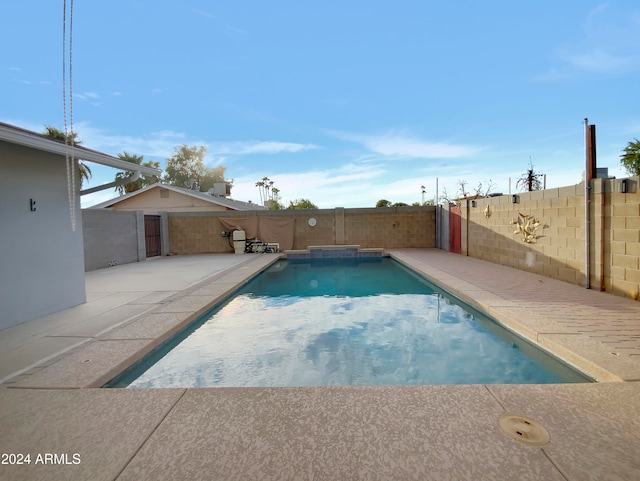 view of pool with a patio