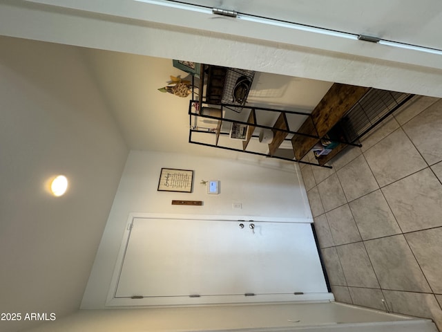 interior space featuring tile patterned flooring