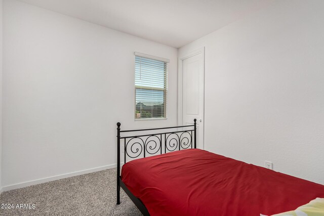 bedroom with carpet floors