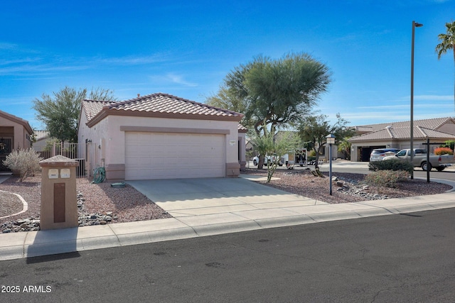 view of front facade with a garage